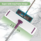 CQT Commercial Flat Microfiber Floor Mop Cleaning System 18" Inch Wet Dry and - Image 6