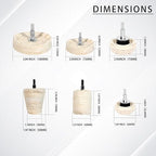 6PCS Buffing Wheels for Drill and 3 PCS Polishing Compounds, Wheel Polishing Kit - Image 4