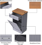 Betterhood Tilt Out Trash Cabinet 10 Gallon Wooden Free Standing Laundry Sorter - Image 6