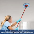 2 Pack Spin Mop Replacement Head, 1 Base, 4-Section Sturdy Iron Mop Handles - Image 7