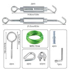 M6 Turnbuckles for Cables Wire, 3/16" Green PVC Coated Wire Rope Kit - Image 2