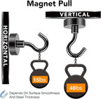 MIKEDE Magnetic Hooks, 40LB+ Heavy Duty Magnet Hooks - Image 2
