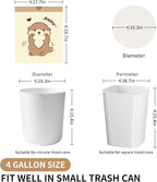 VOK 4 Gallon Trash Bags with Otters Printed, Drawstring Small Garbage Bags - Image 2
