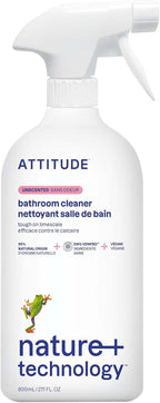 ATTITUDE Bathroom Cleaner Spray, EWG Verified, Plant-Based & Vegan, Safe by ATTITUDE