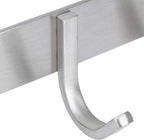 Towel Hook Rack Brushed Nickel 17-Inch Coat Hook Rail Wall Mounted - Image 4
