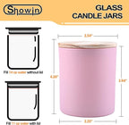 SHOWIN 14 OZ Thick Candle Jars for Making Candles 12 Pcs, 3 Wick Empty Jars - Image 6