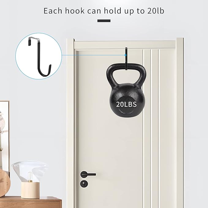 FYY Over the Door Hooks, 4 Pack Door Hangers Hooks - Image 4