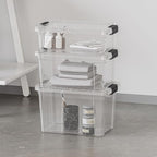 Superio Storage Bins with Lids- 4 Pack, 4.75 Qt Clear Boxes - Image 7