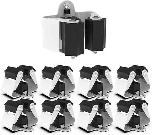 3-H Broom Hanger, Mop Holder Wall Mount 8 Pack, Broom Holder Wall Mount by 3-H