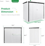 AECOJOY Outdoor Trash Can Storage Shed, 46 Cu.Ft White Trash Can Storage Shed - Image 7