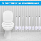 Mimorou 50 Pcs White Toilet Brush, Bathroom Toilet Bowl Brush, Soft Bristle - Image 6