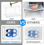 10 Pack Acrylic Shoe Storage Box Clear Plastic Stackable Acrylic Display Case - Image 2