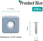 24pcs 1" Screw on Furniture Sliders, Teflon Chair Leg Slides, Square Furniture - Image 2