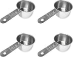 1/4 Cup Stainless Steel Measuring Cup | Sturdy Metal 60 ml | 60 cc | 2 oz | by Knupp+Co.