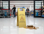 2 Pcs Wet Floor Sign, 24 Inch Gold Stainless Steel Caution Wet Floor Sign - Image 5