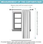 RYB HOME Living Room Blackout Curtains Gray Window Covering Rod Pocket Top Slot - Image 8