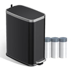 Stainless Steel Bathroom Trash Can by trashcan