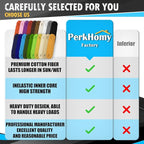PerkHomy Cotton Rope 3/16" 100 ft Multi Purpose Utility Diamond Braided Cord - Image 3