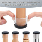 Ezprotekt 24 Pcs Large Clear Silicone Chair Leg Sliders - Image 3