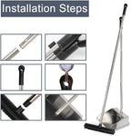 Rubber Broom and Dustpan Set, Pet Hair Removal Rubber Broom - Image 3