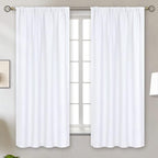 BGment White Curtains 63 Inch Length - Image 2