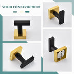 Angle Simple Towel Hook Black & Gold, Stainless Steel Bathroom Towel Holder - Image 9