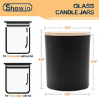14 OZ Thick Candle Jars for Making Candles 12 Pcs, 3 Wick Empty Jars - Image 6