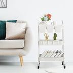danpinera 3-Tier Rolling Cart, Metal Rolling Storage Cart - Image 9