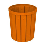 42 Gallon Slatted Circle 100% Recycled Plastic Commercial Outdoor and Indoor - Image 4
