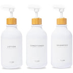 MaisoNovo Refillable Shampoo and Conditioner Bottles | 16.9 fl oz Set of 3 by MaisoNovo-TheArtofSustainableLiving