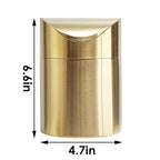 Stainless Steel Trash Can with Swing Lid, Mini Countertop Trash Bin Bathroom - Image 3