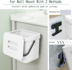 LALASTAR Trash Can with Lid, Wall-Mounted Under Sink Small Garbage Can - Image 4