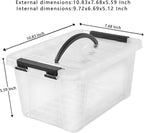 6 Quart Plastic Stackable Storage Latch Bins - Image 3