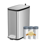 Stainless Steel Bathroom Trash Can by trashcan