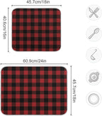 Red and Black Buffalo Plaid Dish Drying Mat 16x18 - Image 3