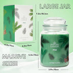 Pine Candle - Large 22oz Glass Jar - Decorated Jar Within a Presentation Gift - Image 4
