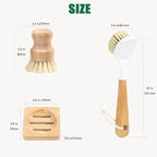Wooden Dish Brush, Natural Bristle Dish Brushes - Image 8