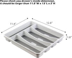 LeMuna Silverware Tray for Drawer, Plastic Cutlery Tray Kitchen Drawer Organizer - Image 2