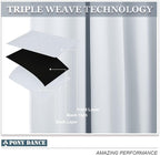 PONY DANCE Greyish White Small Window Curtain Panels Room Darkening Curtain - Image 3