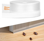 RECAPS 35mm 16.4 Feet Silicone Weather Stripping Door Seal, Transparent Under by RECAPS