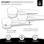 3 Measuring Spoons Set with Short Handle - Image 2