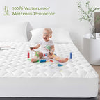 GRT Queen Mattress Protector Waterproof, Rayon from Bamboo, Cooling Quilted - Image 3
