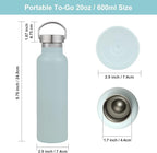 Neihepal 20 oz Insulated Water Bottles Bulk 4 Pack, Stainless Steel Double Wall - Image 5