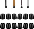5/8" Round Rubber Chair Leg Tips Caps, 16 Pack Small Chair Leg Floor Protectors by VOCOMO