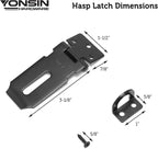 3" Door Padlock Safety Hasp Latch, Door Hasp Clasp Lock Gate Shed Hasp Latch - Image 7