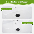 Universal 2PCS Bathroom Sink Stopper 2 in 1 Pop Up Metal Sink Drain Strainer - Image 5