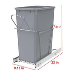 Single Pullout Trash Can for Under Kitchen Cabinets Include Single 35QT Trash - Image 2