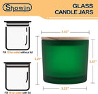 12 OZ Thick Candle Jars for Making Candles 12 Pcs, Empty Jars - Image 2