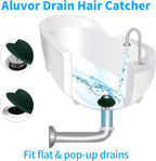 Shower Drain Hair Catcher, Bathtub Drain Cover Foldable Silicone Shower & Tub - Image 3