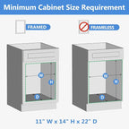 ROOMTEC 2 Tier Individual Pull Out Cabinet Organizer 10½"W x 21½"D, Slide Out - Image 4